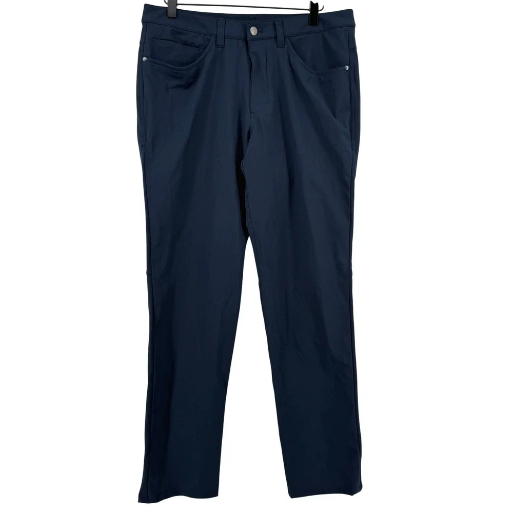 Lululemon ABC Pant Classic Chinos Warpstreme Navy Blue Men 32x31 M5426S READ
